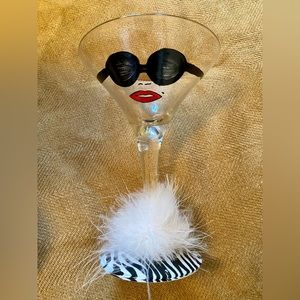“Lolita” Hand-Painted Martini Glass
